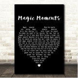 Perry Como Magic Moments Black Heart Song Lyric Print