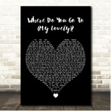 Peter Sarstedt Where Do You Go To (My Lovely) Black Heart Song Lyric Print