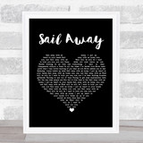David Gray Sail Away Black Heart Song Lyric Print