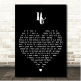 Pink Floyd If Black Heart Song Lyric Print