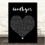Post Malone Goodbyes Black Heart Song Lyric Print
