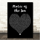 Rihanna Music of the Sun Black Heart Song Lyric Print