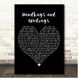 Rod Stewart Handbags and Gladrags Black Heart Song Lyric Print