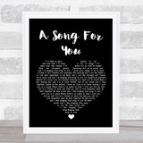 Donny Hathaway A Song For You Black Heart Song Lyric Print