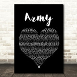 Ellie Goulding Army Black Heart Song Lyric Print