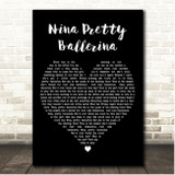 ABBA Nina, Pretty Ballerina Black Heart Song Lyric Print
