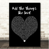 t.A.T.u. All the Things She Said Black Heart Song Lyric Print