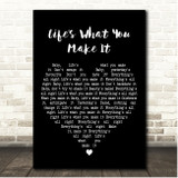 Talk Talk Lifes What You Make It Black Heart Song Lyric Print
