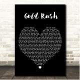 Taylor Swift Gold Rush Black Heart Song Lyric Print