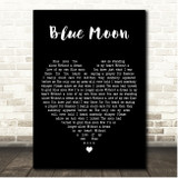 Billie Holiday Blue Moon Black Heart Song Lyric Print