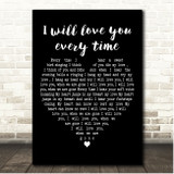 The Fureys I will love you every time Black Heart Song Lyric Print