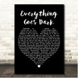 The Hoosiers Everything Goes Dark Black Heart Song Lyric Print