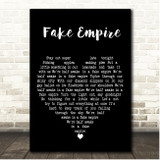 The National Fake Empire Black Heart Song Lyric Print