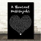 The Shires A Thousand Hallelujahs Black Heart Song Lyric Print