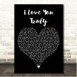 Bing Crosby I Love You Truly Black Heart Song Lyric Print