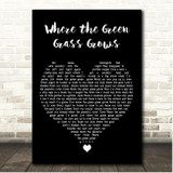 Tim McGraw Where the Green Grass Grows Black Heart Song Lyric Print
