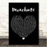 Train Parachute Black Heart Song Lyric Print
