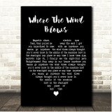 Blacktop Mojo Where the Wind Blows Black Heart Song Lyric Print