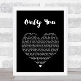 Jack Savoretti Only You Black Heart Song Lyric Print