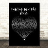 James Arthur Falling like the Stars Black Heart Song Lyric Print