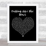 James Arthur Falling like the Stars Black Heart Song Lyric Print