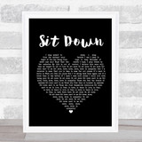 James Sit Down Black Heart Song Lyric Print