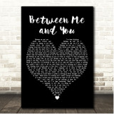 Brandon Flowers Between Me and You Black Heart Song Lyric Print