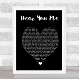 Jimmy Eat World Hear You Me Black Heart Song Lyric Print