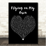 Céline Dion Flying on My Own Black Heart Song Lyric Print
