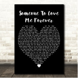 Chris Walker Someone To Love Me Forever Black Heart Song Lyric Print