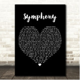 Clean Bandit Symphony Black Heart Song Lyric Print
