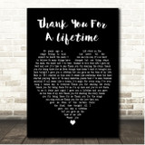 Cliff Richard Thank You For A Lifetime Black Heart Song Lyric Print