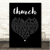 Coldplay Church Black Heart Song Lyric Print
