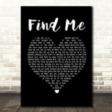 Kings Of Leon Find Me Black Heart Song Lyric Print