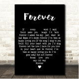 Dennis Wilson Forever Black Heart Song Lyric Print
