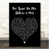 Doris Day Be True to Me (Sabor a Mi) Black Heart Song Lyric Print