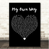 Duran Duran My Own Way Black Heart Song Lyric Print
