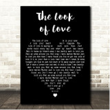 Dusty Springfield The Look of Love Black Heart Song Lyric Print