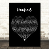 Dylan Scott Hooked Black Heart Song Lyric Print
