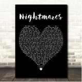easy life Nightmares Black Heart Song Lyric Print