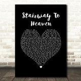 Led Zeppelin Stairway To Heaven Black Heart Song Lyric Print