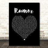 Lee Brice Rumor Black Heart Song Lyric Print