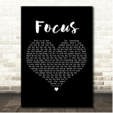 Emmas Imagination Focus Black Heart Song Lyric Print