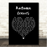 Eva Cassidy Autumn Leaves Black Heart Song Lyric Print