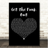 Extreme Get the Funk Out Black Heart Song Lyric Print