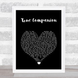 Marc Cohn True Companion Black Heart Song Lyric Print