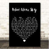 George Strait Blue Clear Sky Black Heart Song Lyric Print