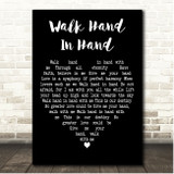 Gerry and The Pacemakers Walk Hand in Hand Black Heart Song Lyric Print