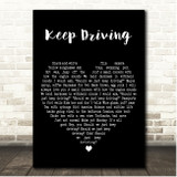 Harry Styles Keep Driving Black Heart Song Lyric Print