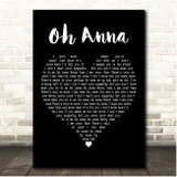 Harry Styles Oh Anna Black Heart Song Lyric Print